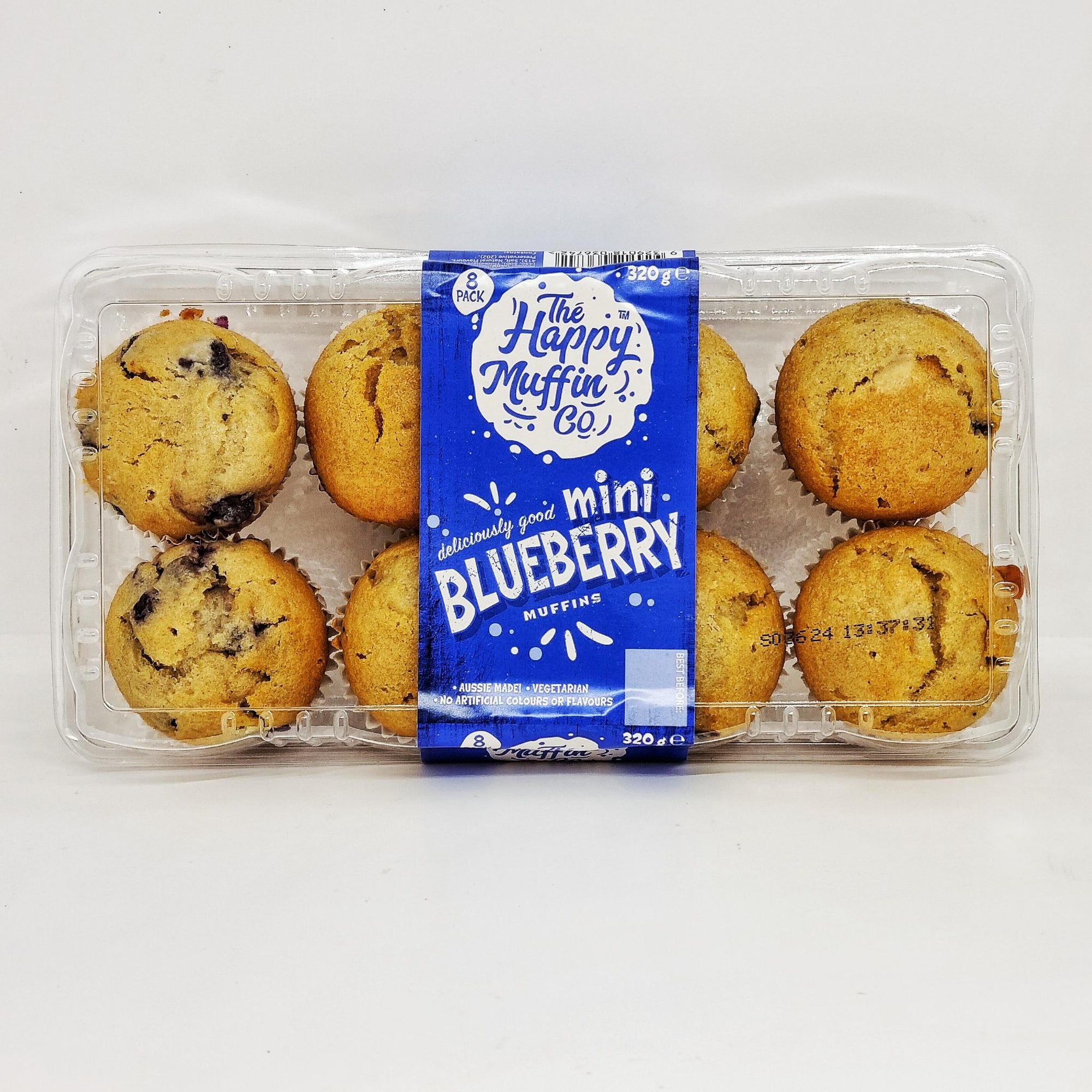 The Happy Muffin Co Mini Blueberry Muffins 8pk