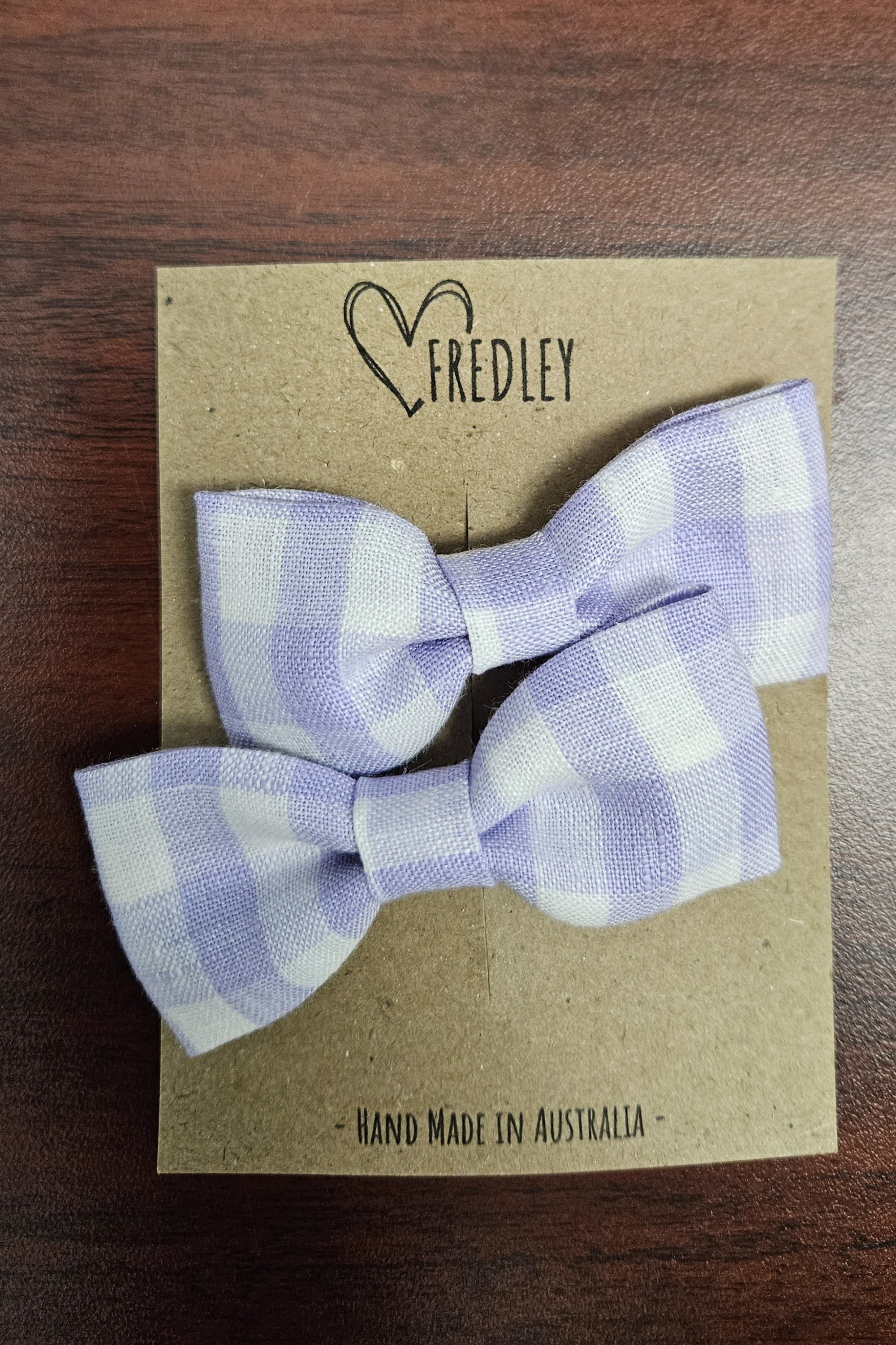 Fredley Lilac Gingham Clips