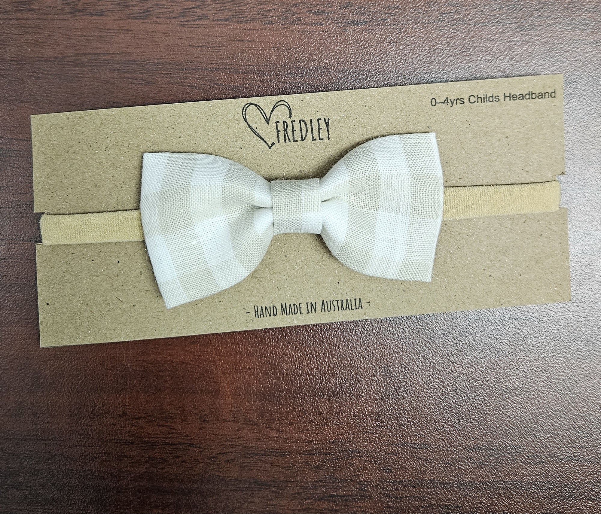 Fredley Gingham Bow Elastic Headband