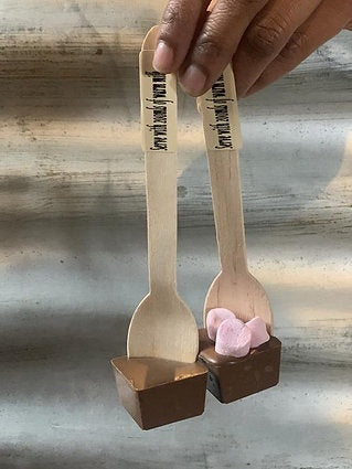 Chocolate Spoons With Marshmallows