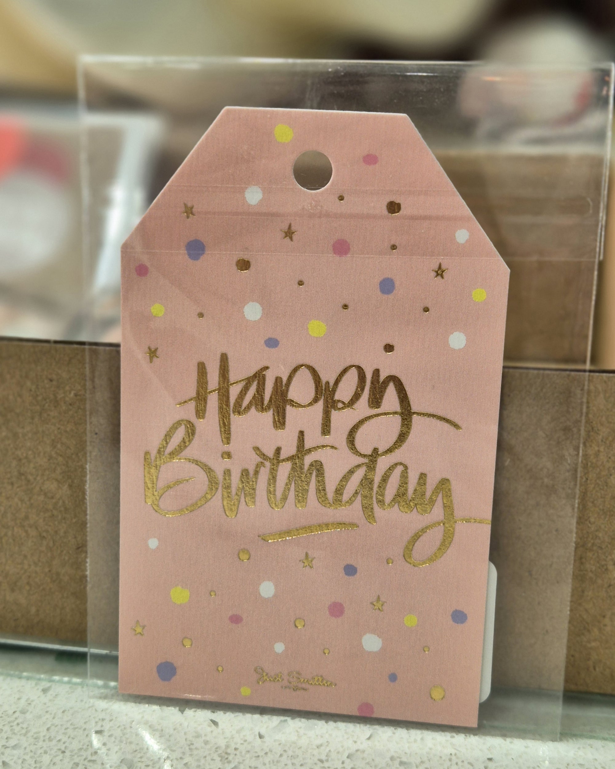 Gift Tag-Peach Confetti Birthday