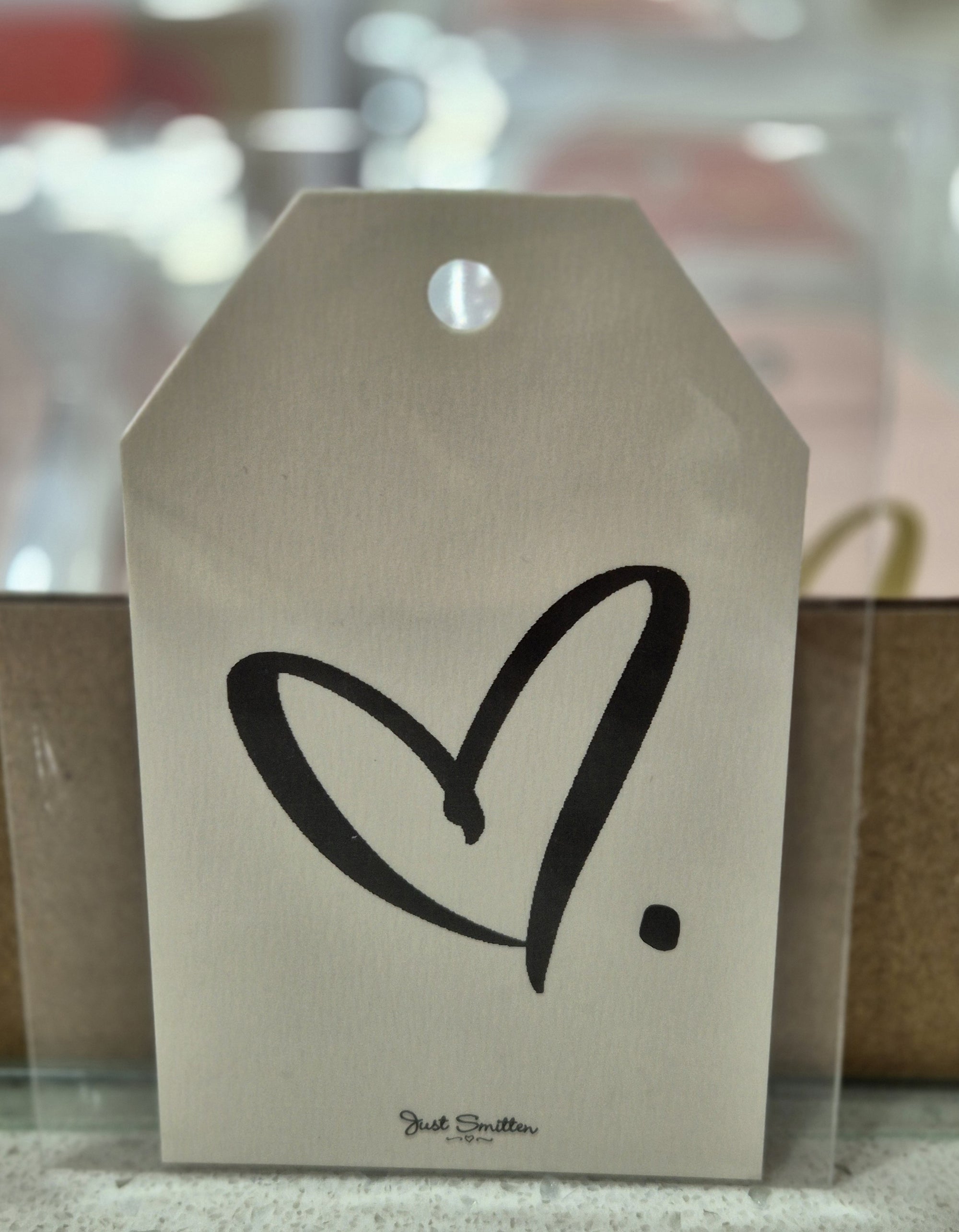 Gift Tag-Mono Script Heart