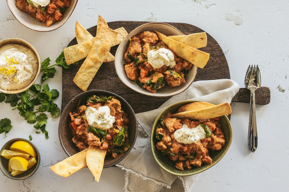 Sweet Potato Dhal with Chicken & Crispy Chapati