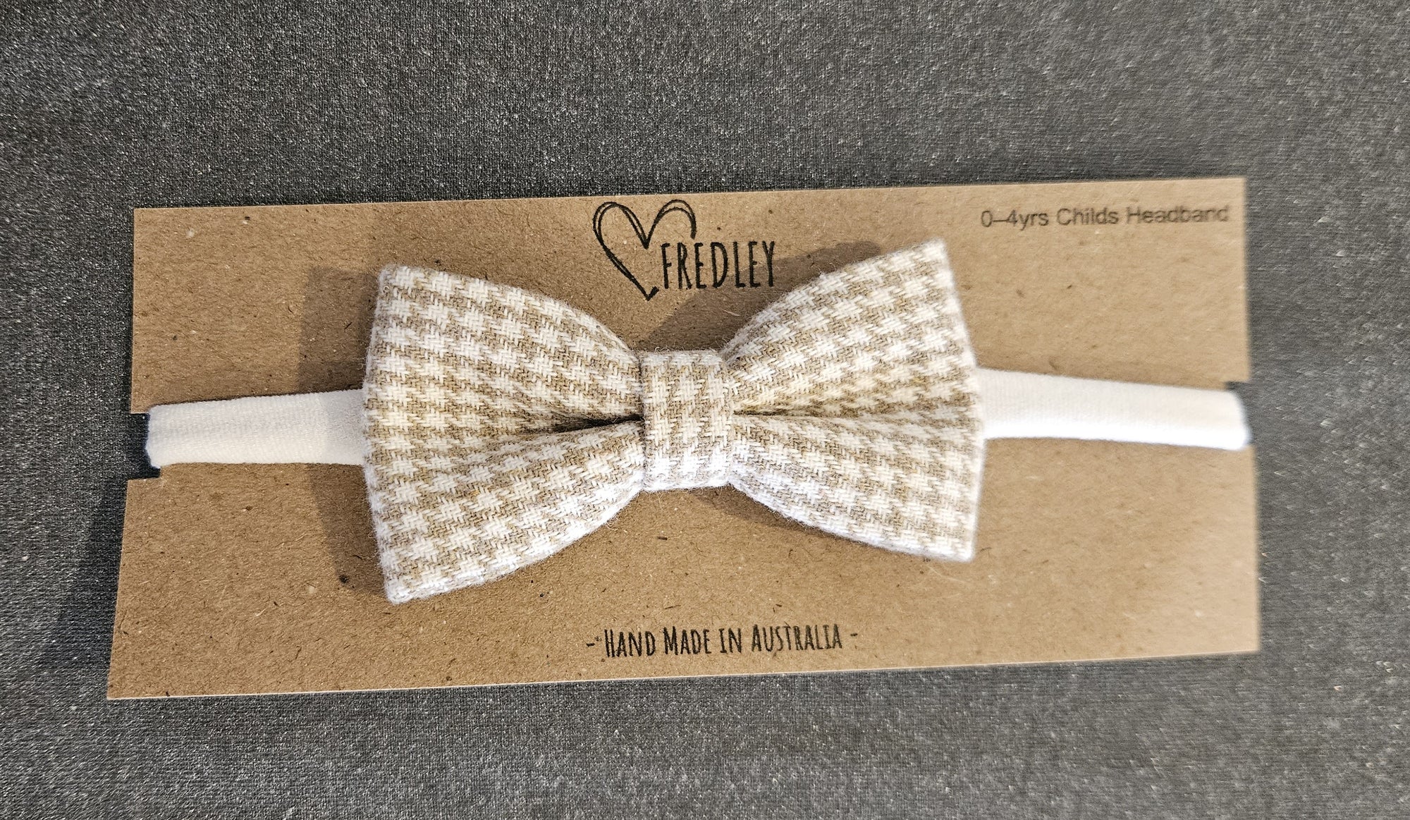 Fredley Houndstooth Bow Elastic headband