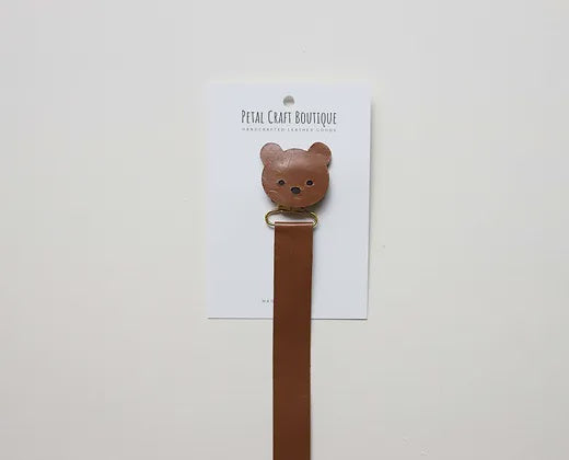 Baby Bear Leather Dummy Chain Brown