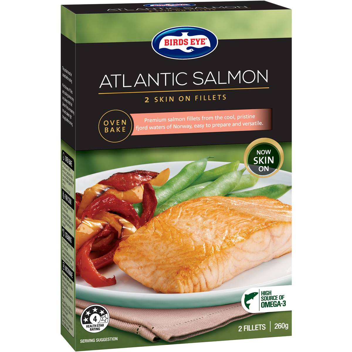 Birds Eye Atlantic Salmon Natural Fillet 250g