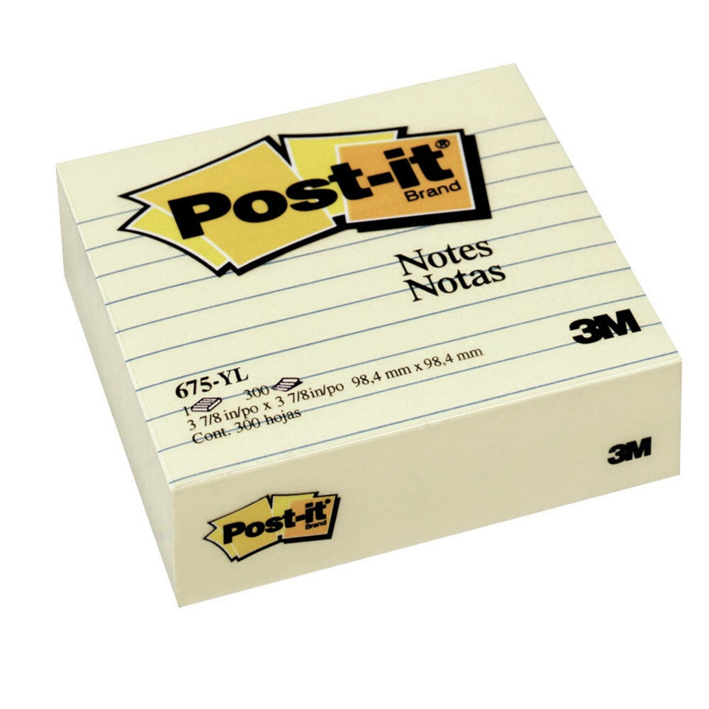 Post-it Notes Original Lined Pad 1 pack 300 sheets 101mm x 101mm