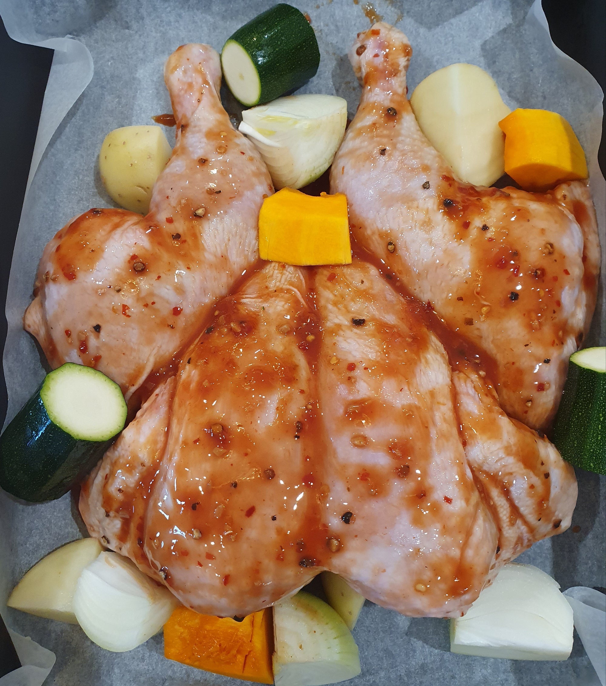 Butterflied Honey, Chilli & Garlic Split Chicken