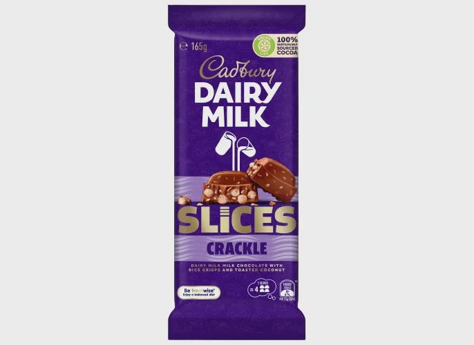 Cadbury Dairy Milk Slices Crackle Block 165g