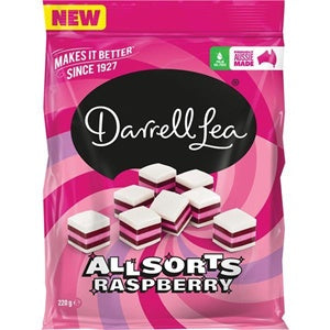 Darrell Lea Raspberry Allsorts 220g