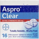 Aspro Clear Extra Strength Soluble Tablets 16pk