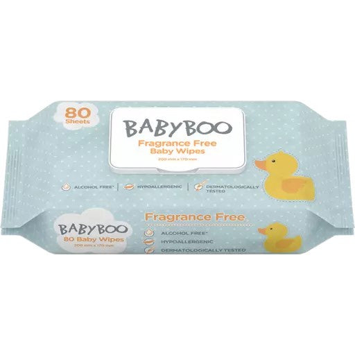 Baby Boo Baby Wipes Unscented 80pk