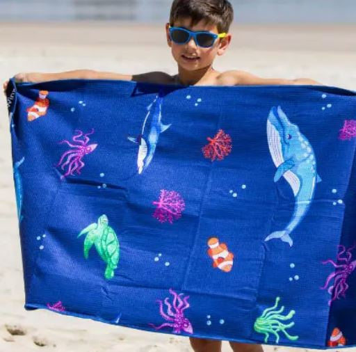 Beach Towel- Kids- Ocean Animals