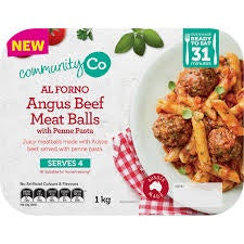 Community Co Angus Beef Meatball Penne 1kg