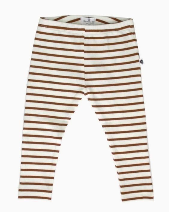 Rib Leggings Russet Stripe