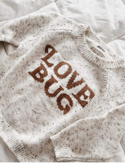 Bencer & Hazelnut Love Bug Knit Jumper Oatmeal