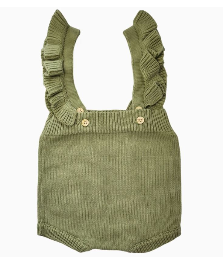 Rayne Knitted Romper Green