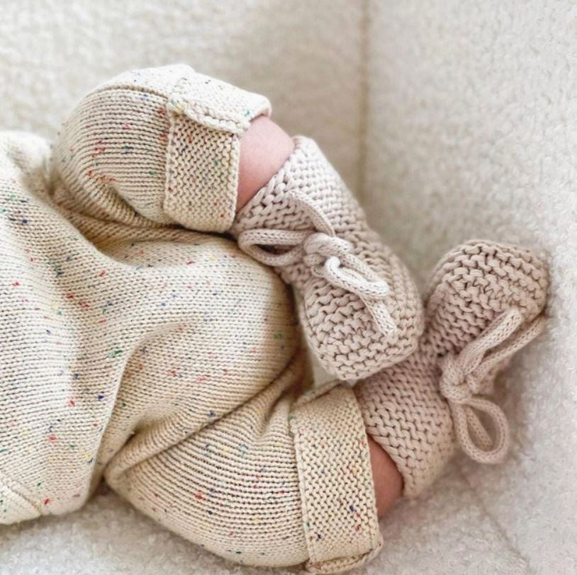 Cove Knitted Booties 0-6M