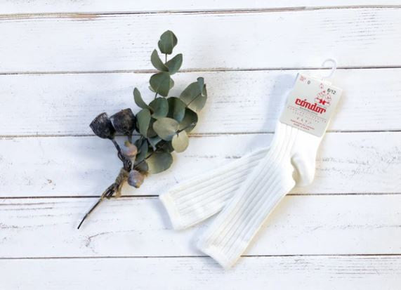 Condor Ribbed Knee High Socks Cream