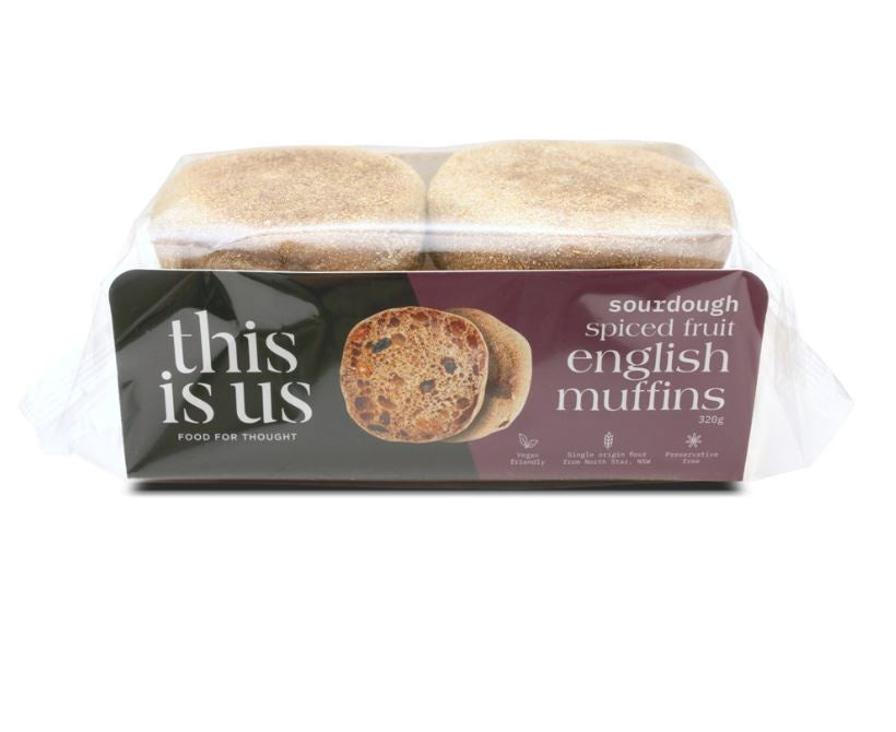 This Is Us Sour Dough Spiced Fruit English Muffins 260g 4pk