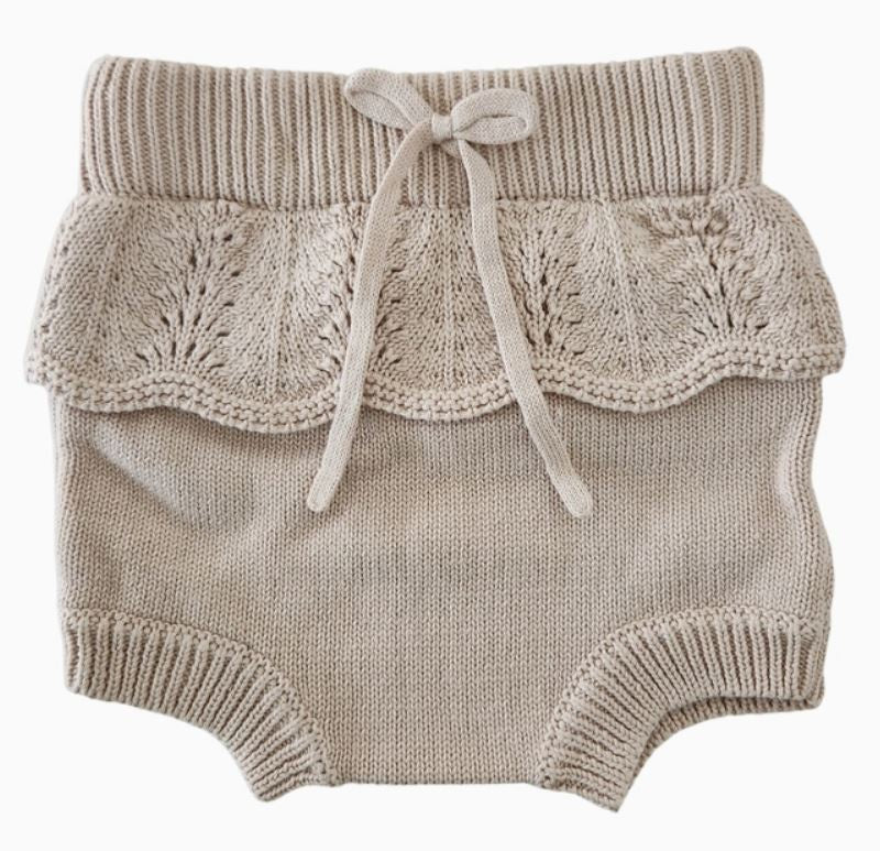 Freya Knitted Bloomers Beige (Nena Registry)