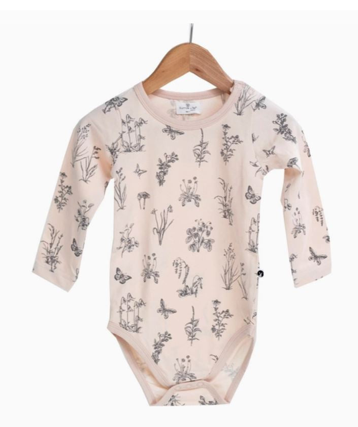 Long Sleeve Onesie Blush Meadow