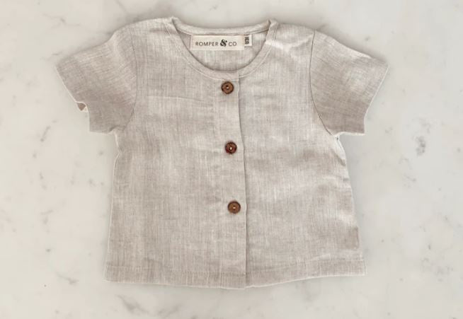 Romper & Co Linen Shirt Natural