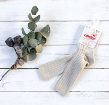 Condor Ribbed Knee High Socks Linen 0 (Fernanda Registry)