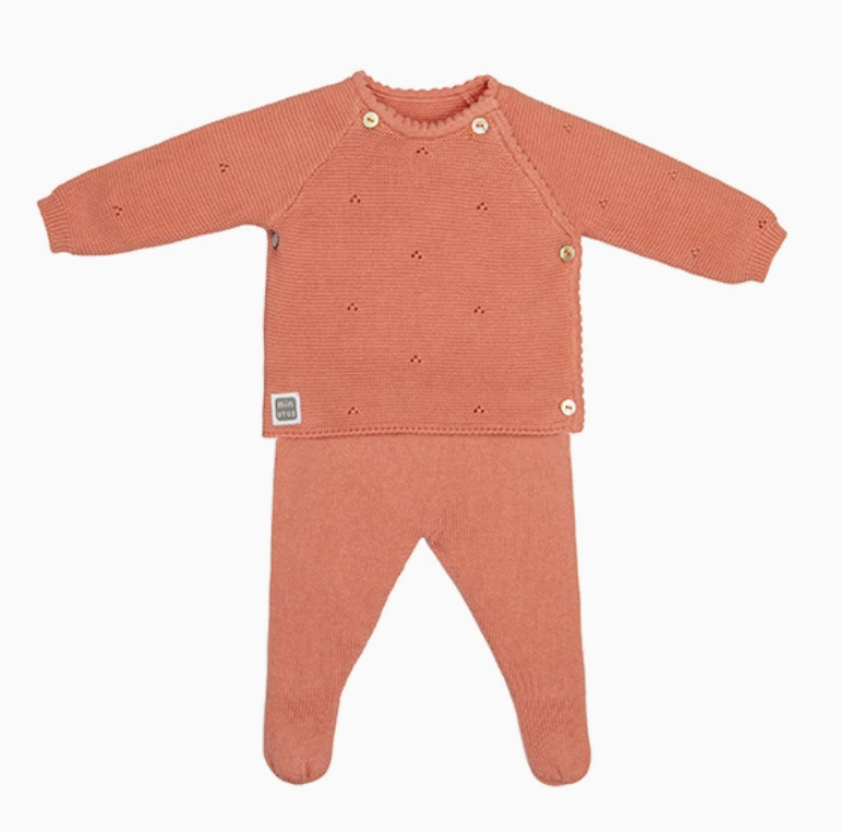 Minutus Knitted 2 Piece Set Dusty Pink