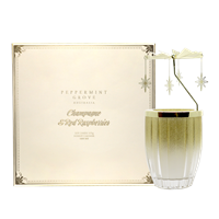 Peppermint Grove  Candle & Spinner Gift Set - Champagne & Red Raspberries