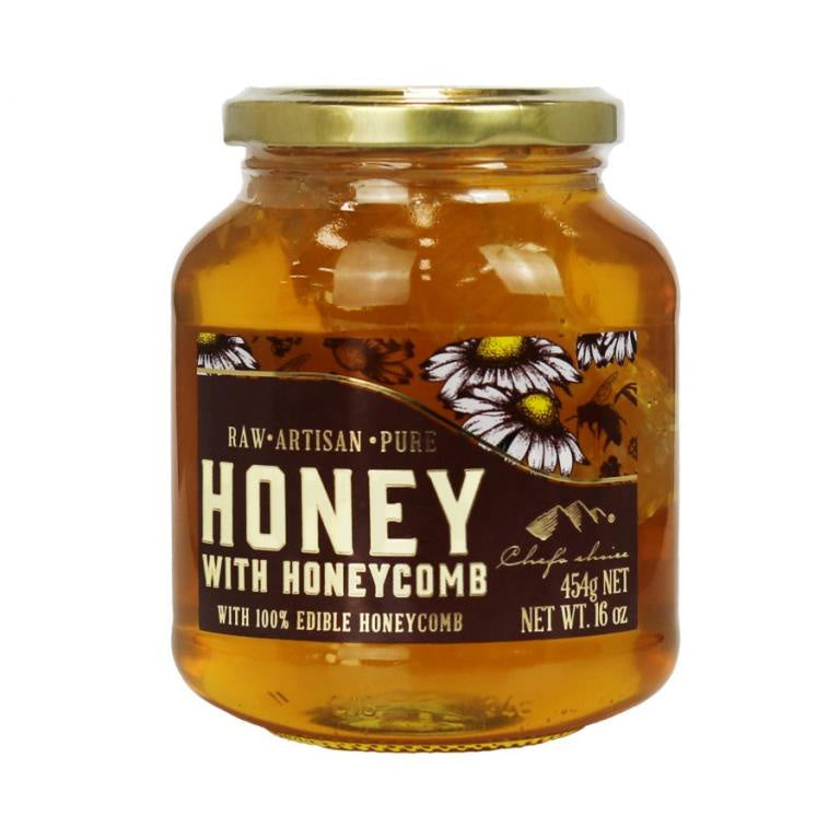 Chef's Choice Raw Artisan Honey with Honeycomb 454g