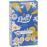 Fluffy Fabric Softener Dryer Sheets Field Flowers 40pk