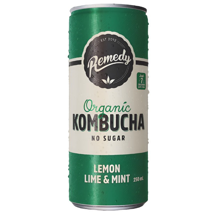 Remedy Kombucha Lemon Lime & Mint 250ml 4pk