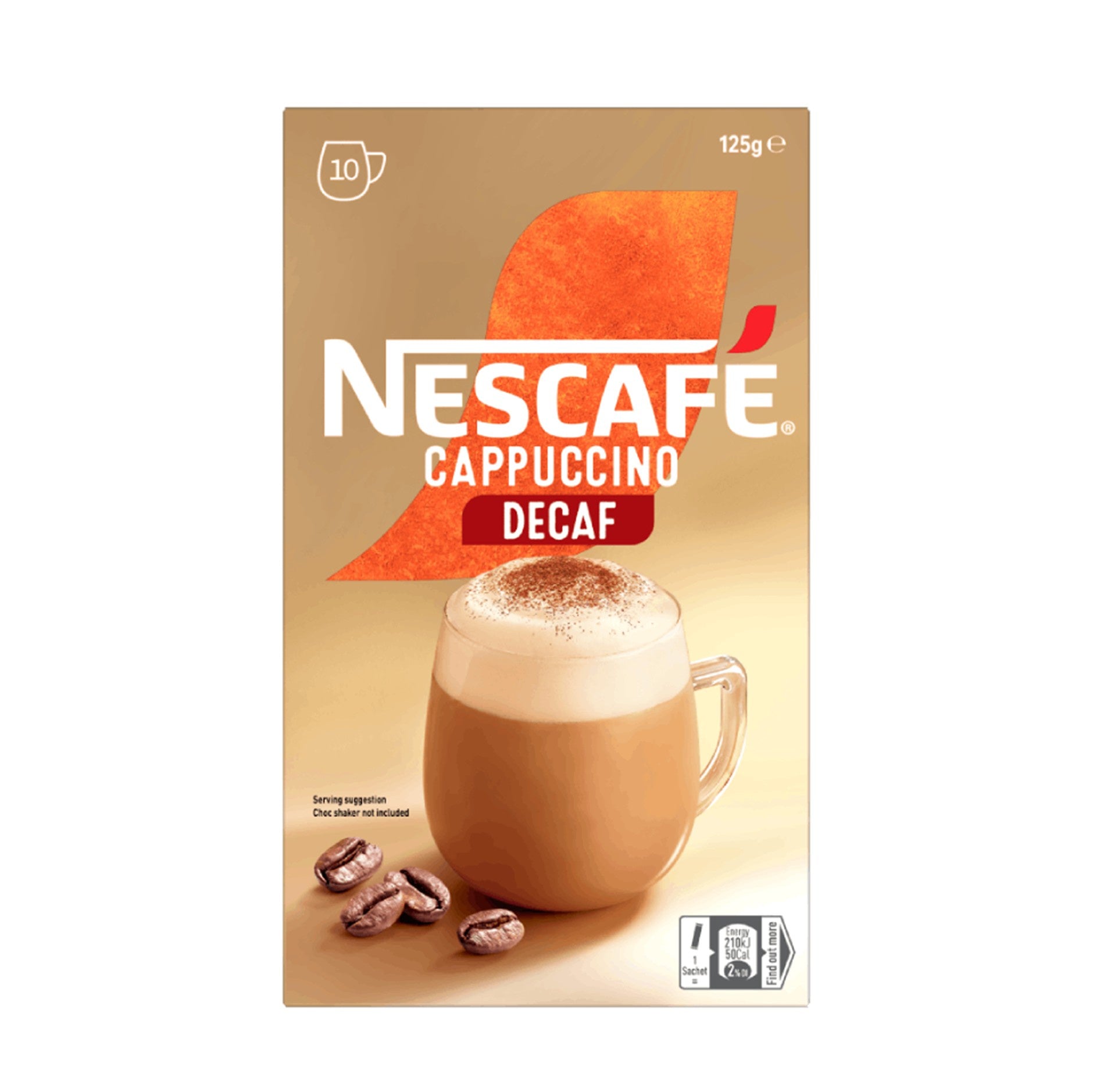 Nescafe Cappuccino Coffee Sachets Decaf 10pk