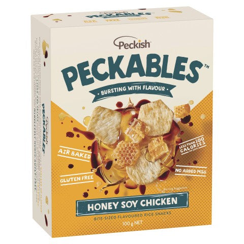 Peckish Peckables Honey Soy Chicken Rice Snacks 100g