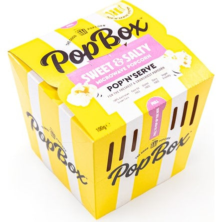 Pop Box Microwave Popcorn Sweet & Salty 100g