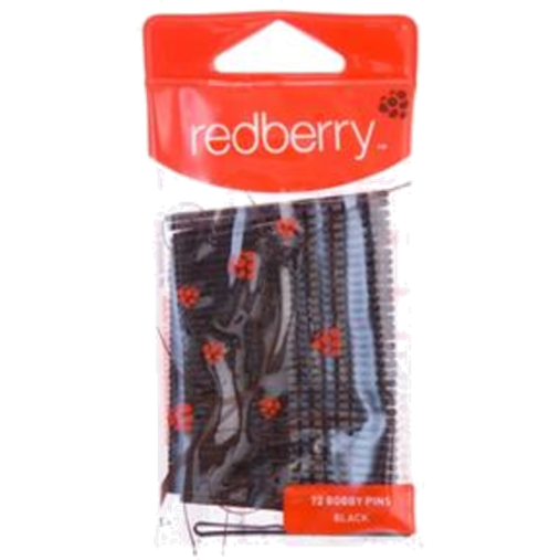 Redberry Bobby Pin Small Black 72pk