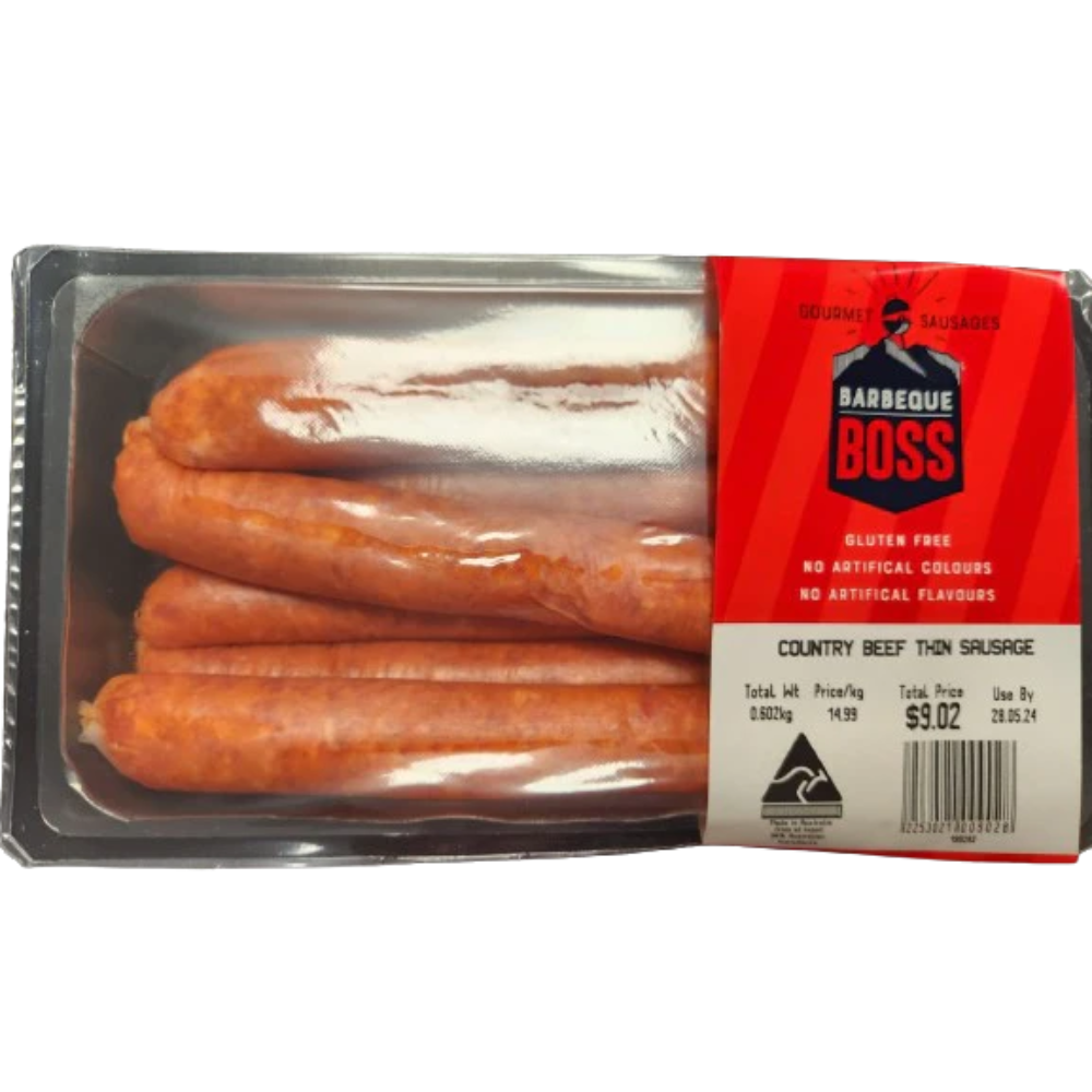 BBQ BOSS - Country Beef Sausages