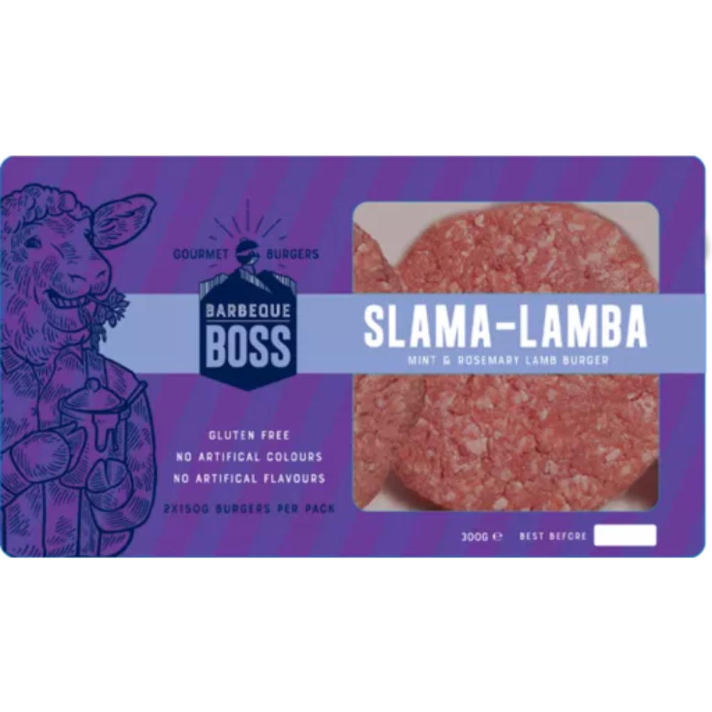 BBQ BOSS - Slama-Lamba Burger - 2x 150g Burger - Mint & Rosemary