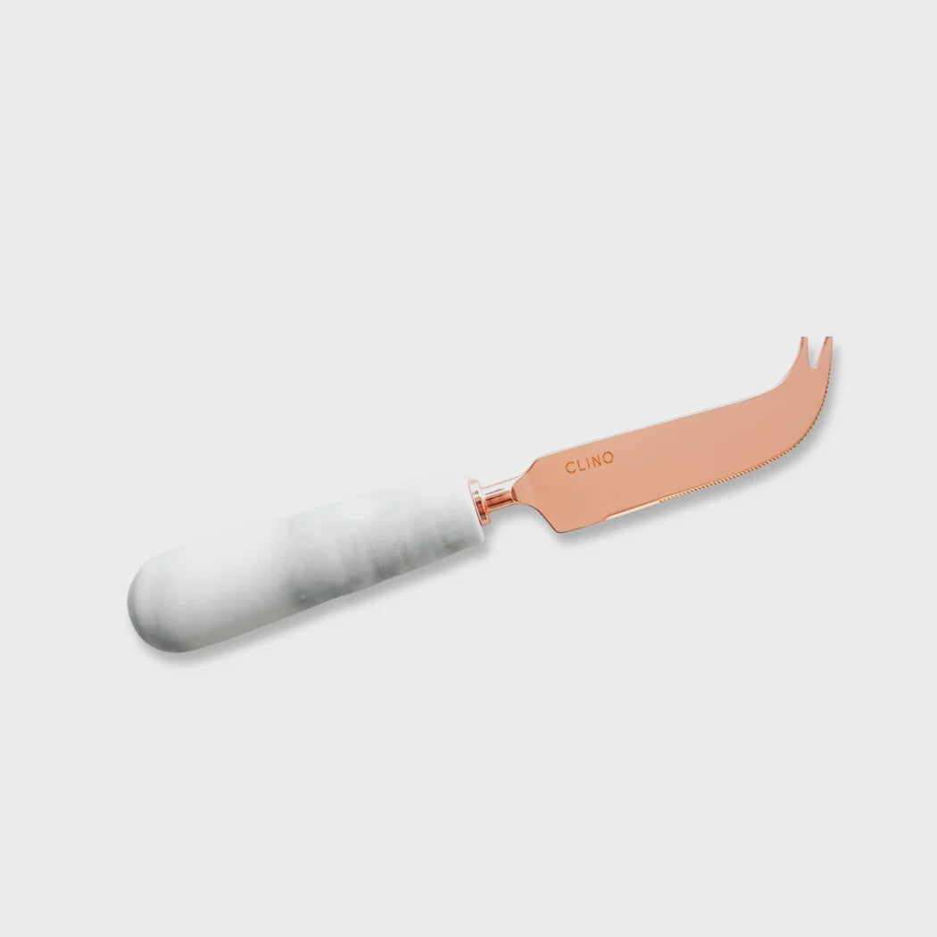 Rose Gold Cheese Knife With Marble Handle