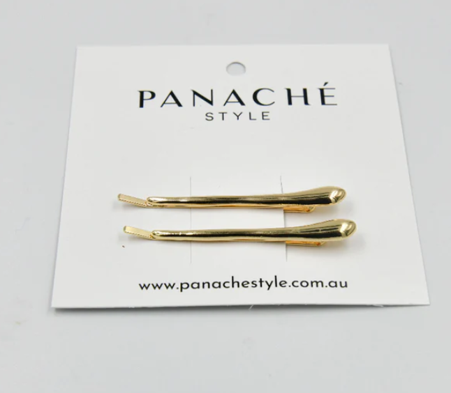 Panache Style Gold Hammered Metal Slides