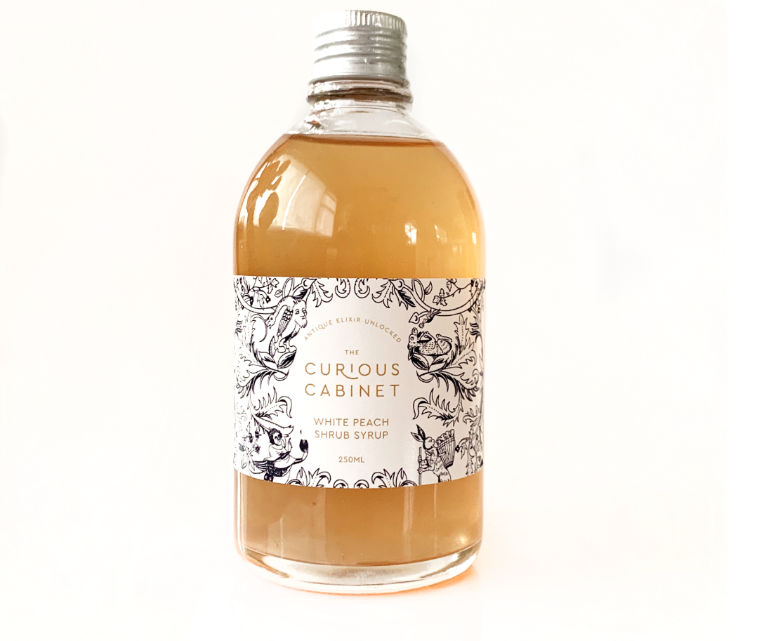 Curious Cabinet White Peach Shrub Syrup 250ml