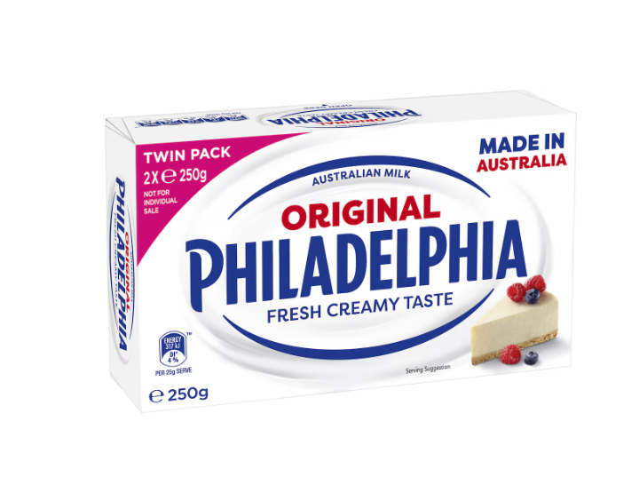 Philadelphia Cream Cheese Block Twin Pack 2 x 250g