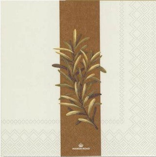 Manor Road Luncheon Napkin Rustic Rosemary 20pk