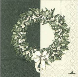 Manor Road Greeting Card - White Berry Wreath