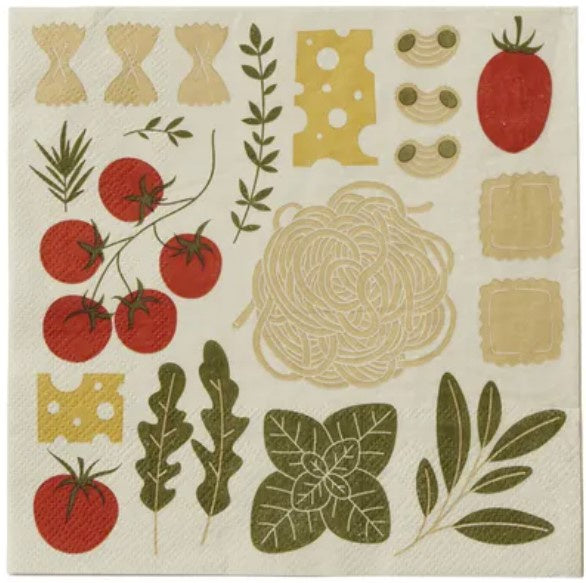 Assemble Deli Red/Olive Luncheon Napkin 20pk