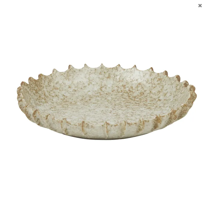 Gaia Ceramic Platter 37x6.5cm Sage