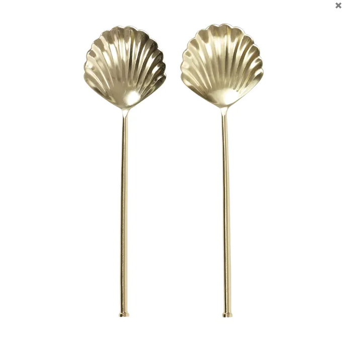 Clam S/2 Salad Servers 28cm Gold