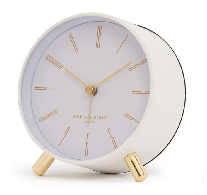 Maya White Alarm Clock