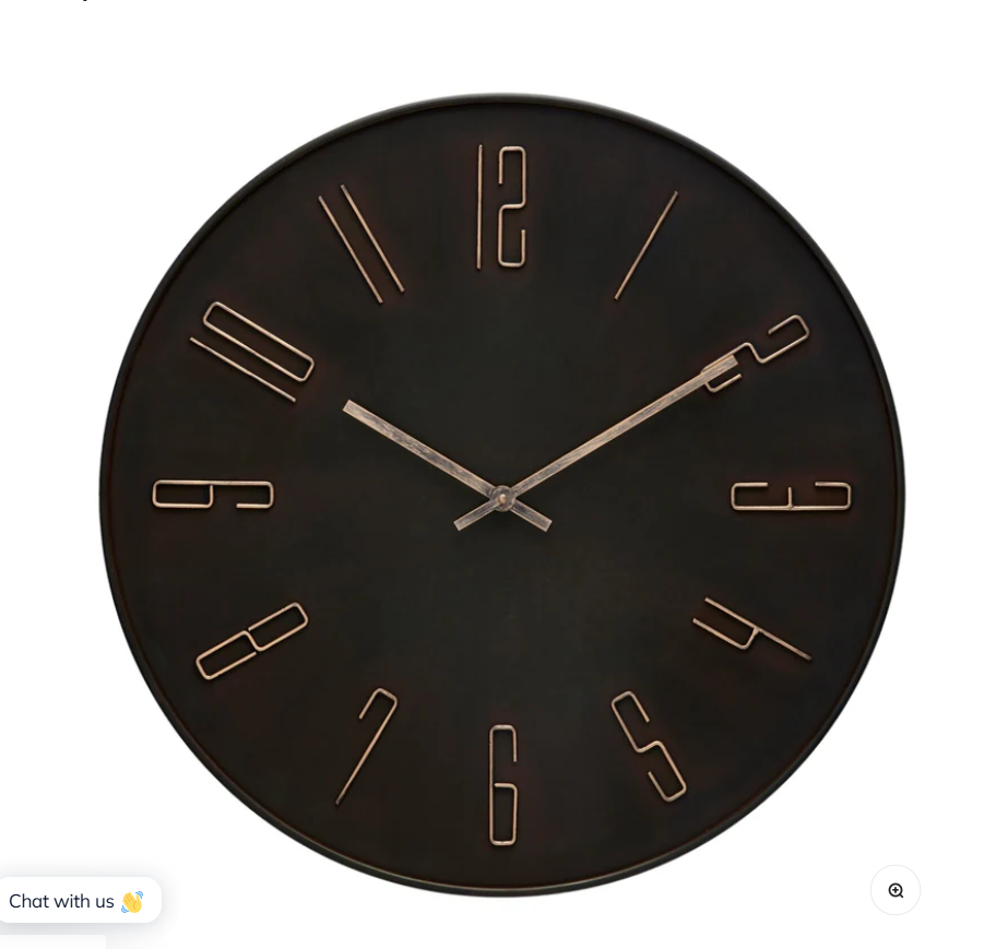 Barcelona Charcoal 60cm Wall Clock